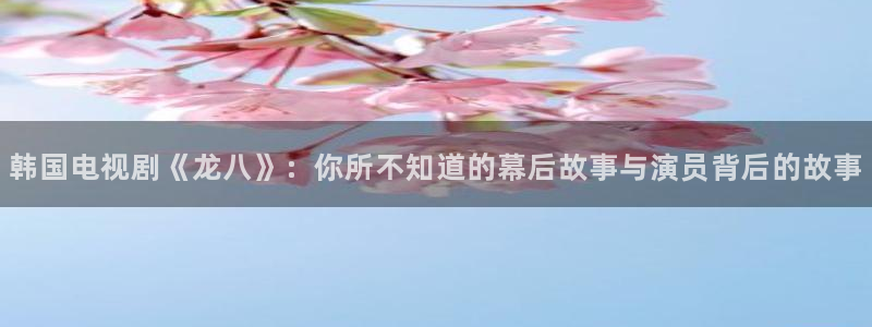 威廉希尔(williamhill)下载链接：韩国电视剧《龙八》：你所不知道的幕后故事与演员背后的故事