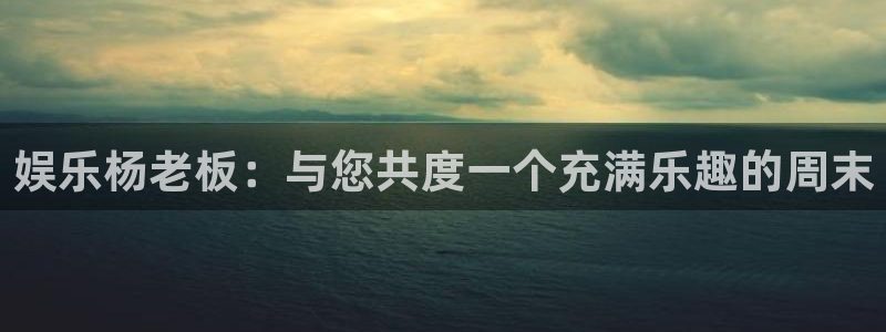 威廉希尔(williamhill).ccmpc正版：娱乐杨老板：与您共度一个充满乐趣的周末